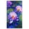 Designart - Blue Lotus Oil Painting - Floral Art Canvas Print